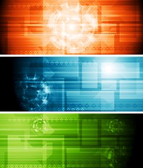 Image showing Abstract hi-tech vector banners