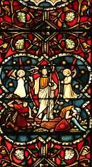 Image showing Stained glass window in St John s Church in Kolkata