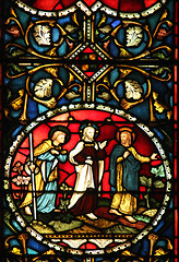 Image showing Stained glass window in St John s Church in Kolkata