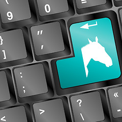 Image showing horse head button from the keyboard