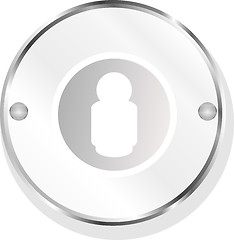 Image showing Glossy Metallic Style Person icon