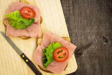 Image showing Ham Sandwiches