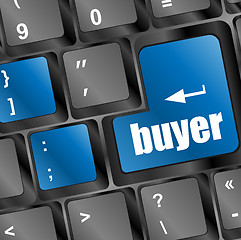 Image showing buyer button on keyboard - business concept