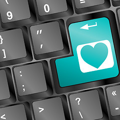 Image showing keyboard with heart sign