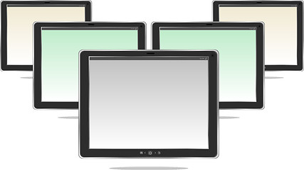 Image showing tablet pc computer set