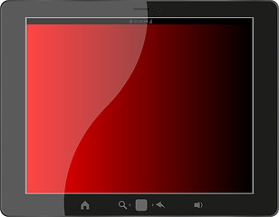 Image showing Tablet pc with red screen