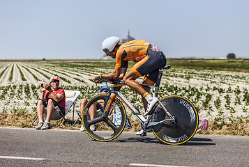 Image showing The Cyclist Mikel Astarloza Chaurreau 
