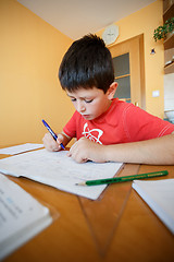 Image showing boy doing school homework