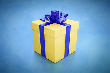 Image showing gift box blue