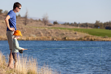 Image showing family fishing