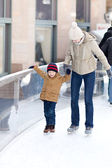 Image showing family skating