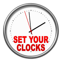 Image showing set your clocks
