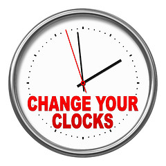 Image showing change your clocks