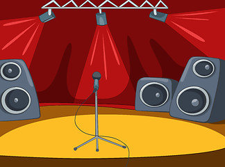 Image showing Rock&Roll Stage Cartoon