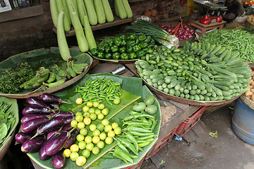 Image showing Vegetable market in Kolkata