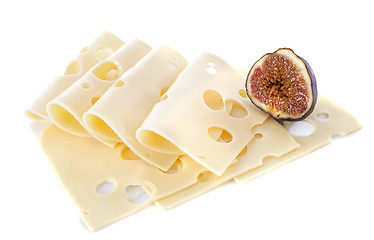 Image showing gruyere and fig