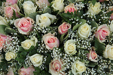 Image showing Wedding arrangement in pink and white