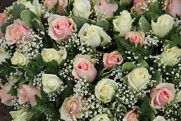 Image showing Wedding arrangement in pink and white