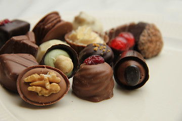 Image showing Decorated chocolates