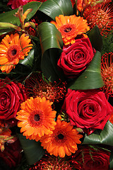 Image showing Orange and red bouquet