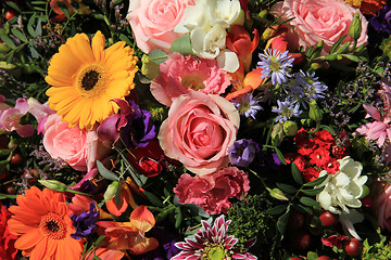 Image showing Mixed flower arrangement