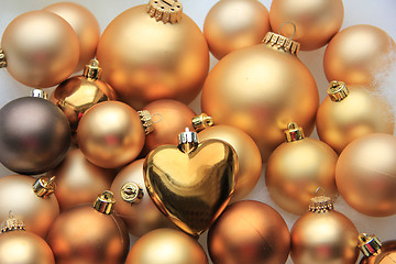 Image showing Golden Christmas decorations