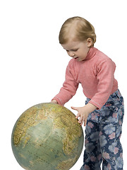 Image showing Baby and globe