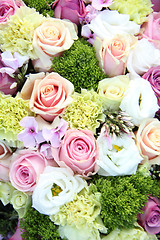 Image showing purple, pink and white wedding centerpiece