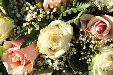 Image showing Wedding arrangement in pink and white