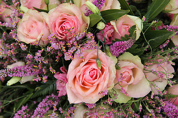 Image showing Bridal bouquet in pink, detail