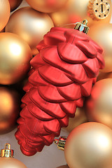 Image showing Red cone shaped ornament