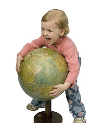 Image showing Baby and globe