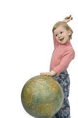 Image showing Baby and globe