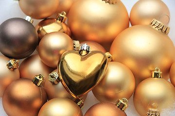 Image showing Golden Christmas decorations