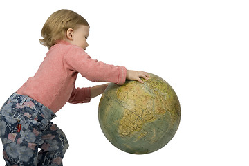 Image showing Baby and globe