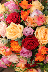 Image showing Colorful rose bouquet