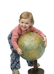 Image showing Baby and globe