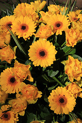 Image showing Yellow floral wedding decorations