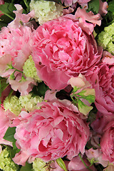 Image showing Peonies in a bridal arrangement