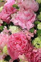 Image showing Peonies in a bridal arrangement