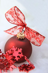 Image showing Red christmas decoration