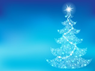 Image showing Christmas tree topic background 1