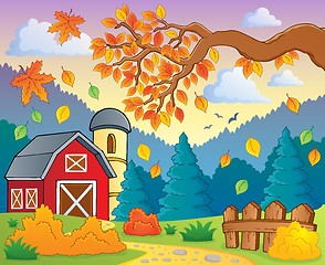 Image showing Autumn theme landscape 1