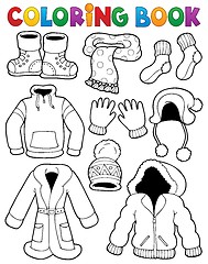 Image showing Coloring book clothes theme 3