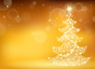 Image showing Christmas tree topic background 3