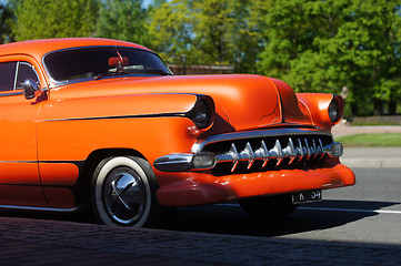 Image showing Orange American Car 