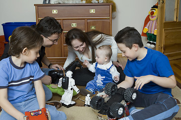 Image showing lucky family