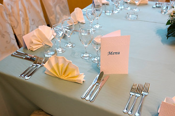 Image showing Restaurant table