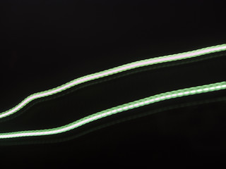 Image showing Two green lines