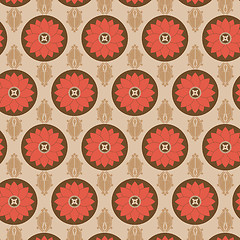 Image showing Seamless Flower Pattern Colorful Set